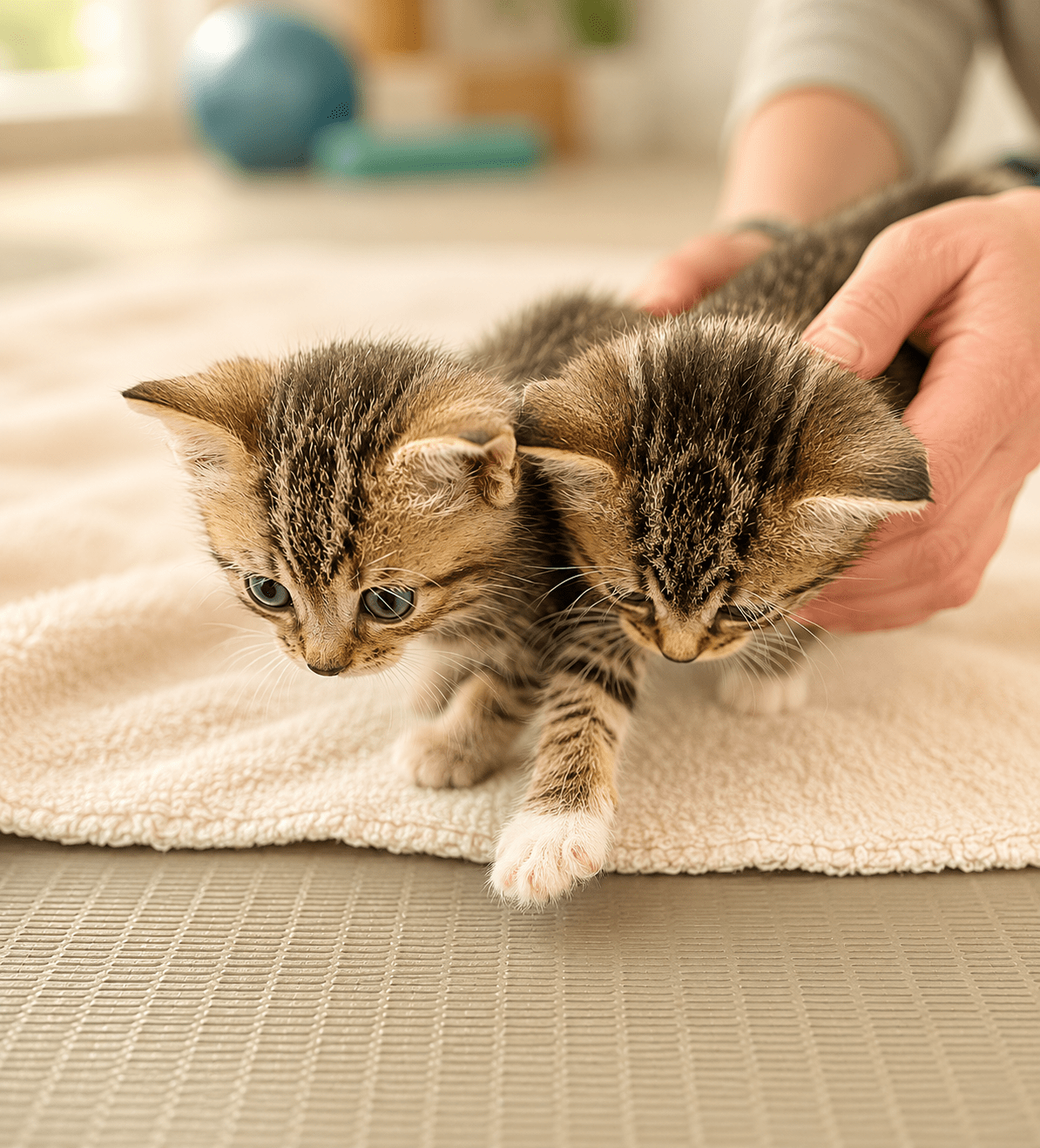 9e4275c9-52ae-4655-bbab-4261f57a56b6 Kätzchen, Kitten, bei der manuellen Therapie, Lasertherapie & Tierphysiotherapie